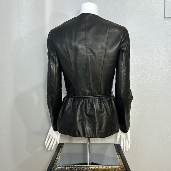 RARE Gucci Tom Ford Era Black Leather Jacket FW 90s - Picture 4 of 11